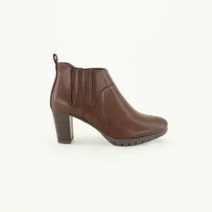 Block Heel Ankle Boot.Elastic Side