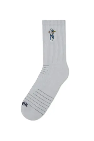 Calf Height Logo Socks Grey