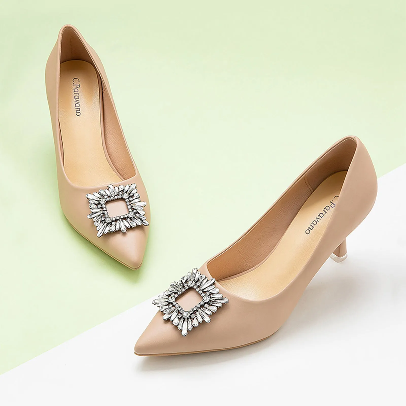 Crystal Buckle Pumps (Olivia)