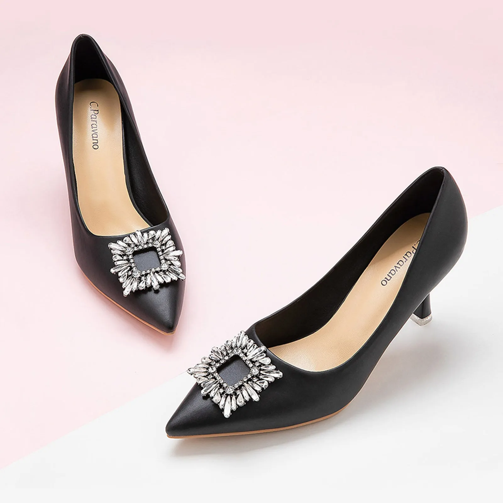 Crystal Buckle Pumps (Olivia)