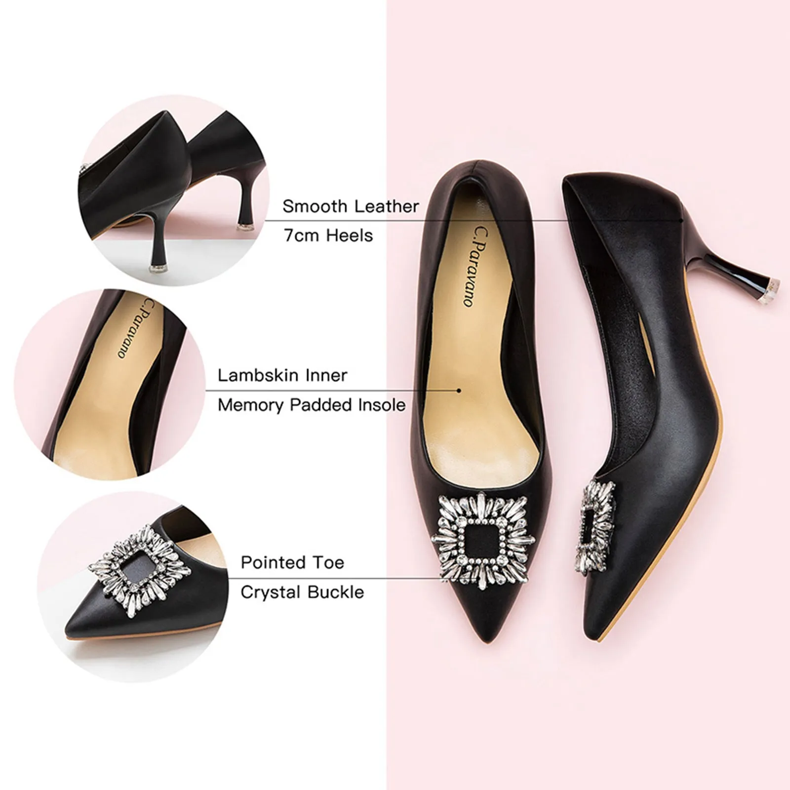 Crystal Buckle Pumps (Olivia)