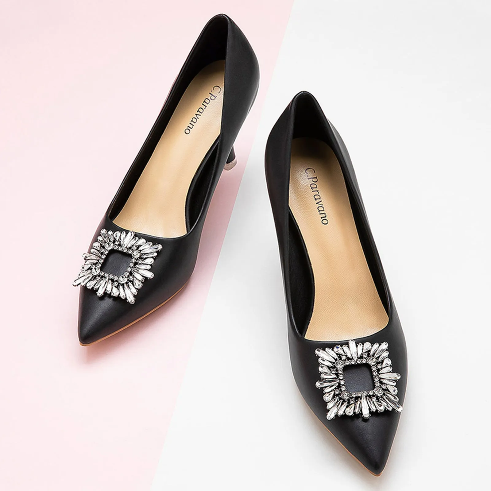 Crystal Buckle Pumps (Olivia)