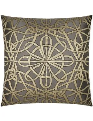 Elegance Jacquard Knots Pillow-Charcoal