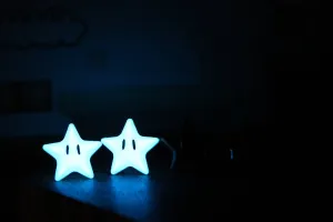 Mario Power Star Glow in the Dark Earrings Pair - Mario