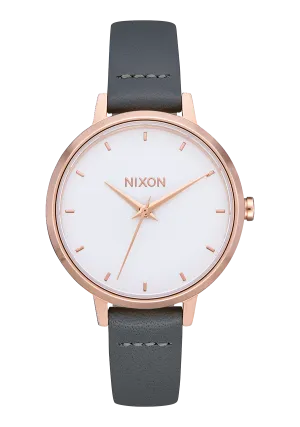 Medium Kensington Leather - Rose Gold / Gray