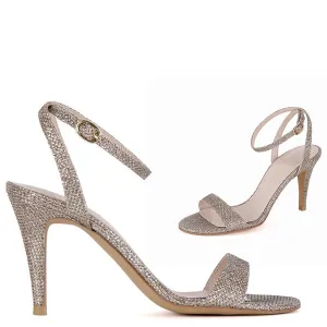 *MEGAN - gold glitter, 8cm size UK 2.5