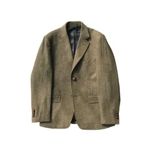 Men's 1920s Herringbone Tweed Suit Jacket Ivy Style