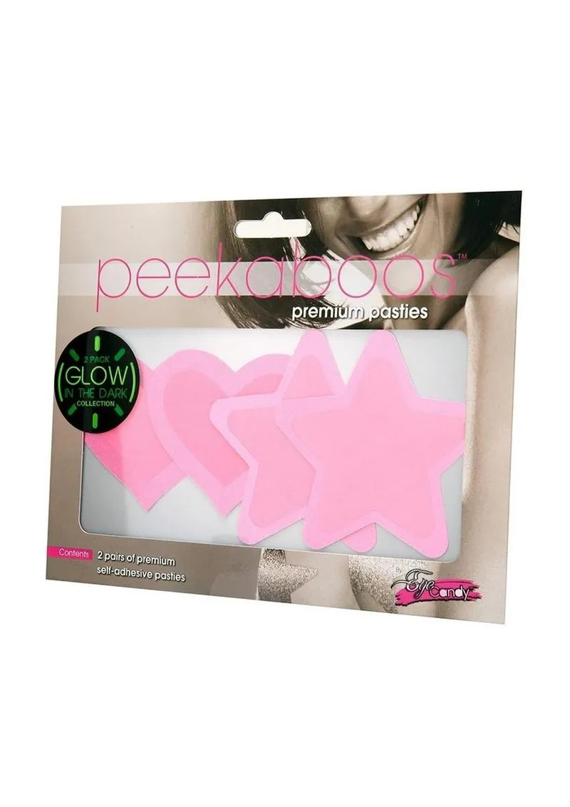 Peekaboo Glow In The Dark Hearts and Stars Pasties