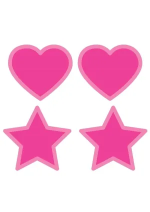 Peekaboo Glow In The Dark Hearts and Stars Pasties