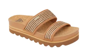 Reef Womens Cushion Vista Hi Chocolate Raffia