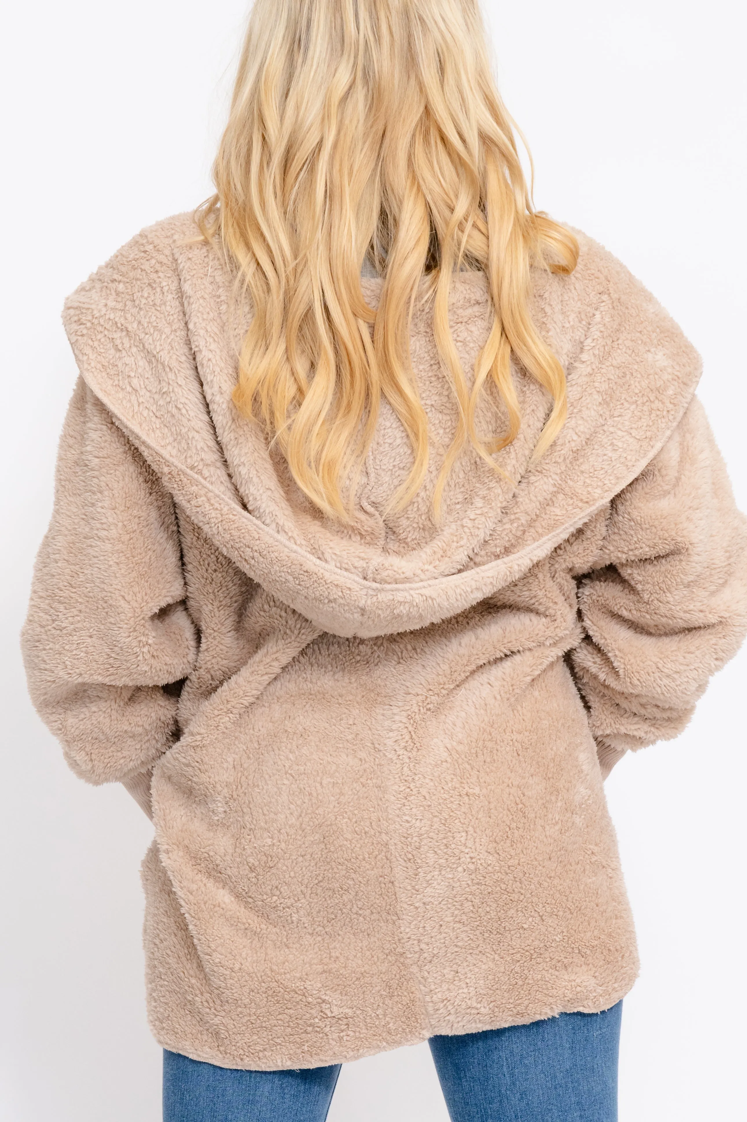 Remi COZIEST POCKETED CARDIGAN - TAUPE