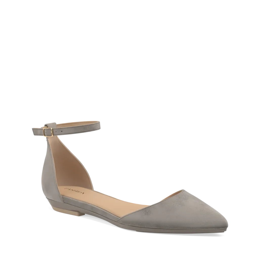 The D'Orsay - Storm Suede   Block Heel Kit 3 Storm - FINAL SALE