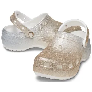 Womens Crocs - Classic PLATFORM Clog Ombre Glitter Gold