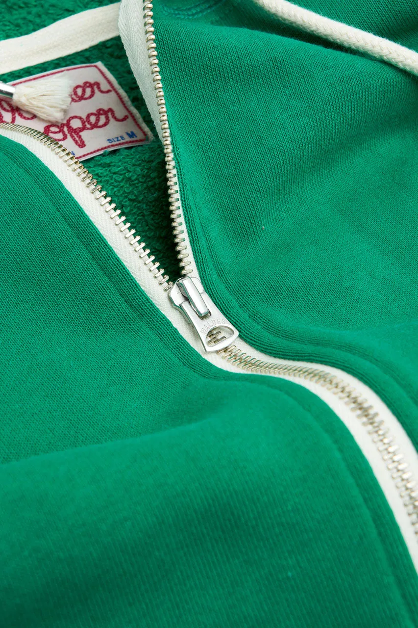 Wonder Looper Zip Hoodie Super Looper French Terry Green